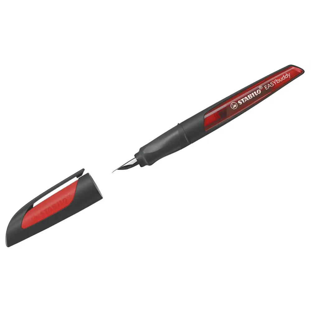 STABILO Füllhalter EASYbuddy M, schwarz/koralle (EAN: 4006381546591)