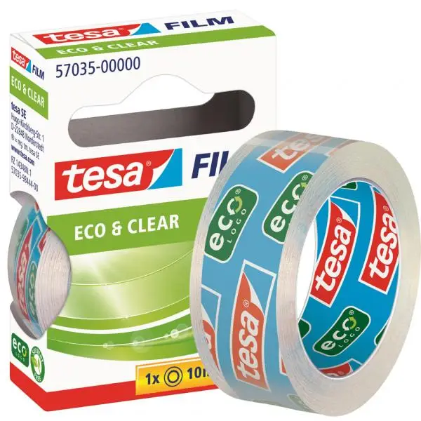 tesa Film Eco & Clear, transparent, 19 mm x 33 m (EAN: 4042448164926)
