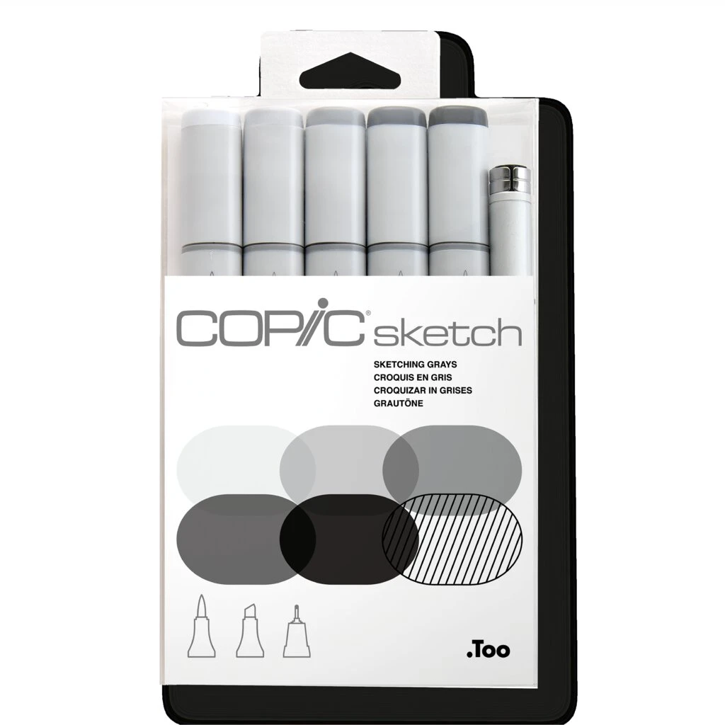 COPIC Marker sketch, 6er Set "Sketching Grays" (EAN: 4511338052624)