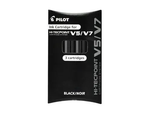 PILOT Tintenpatronen für Tintenroller V5/V7, schwarz (EAN: 4902505444432)