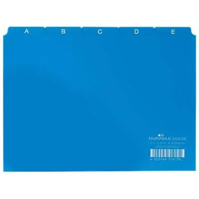 DURABLE Karteiregister A - Z, PP, A5 quer, blau, 25-teilig (EAN: 4005546314174)