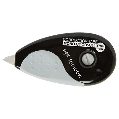 Tombow Korrekturroller "MONO grip", 5,0 mm x 10 m, schwarz (EAN: 4003198405400)