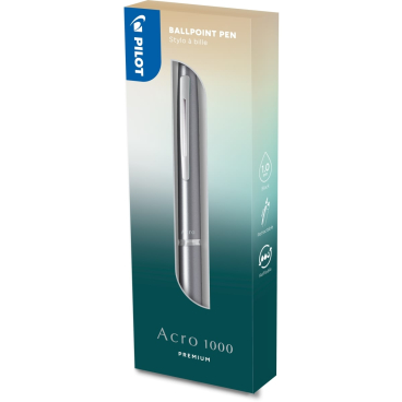 PILOT Druckkugelschreiber ACRO 1000 PREMIUM, Silver (EAN: 3131910435921)