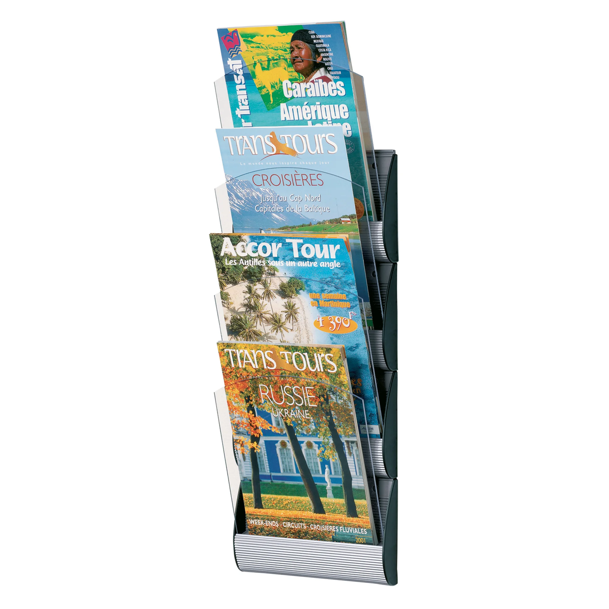 PAPERFLOW Wand-Prospekthalter Integral, DIN A4, alufarben (EAN: 3660141239126)