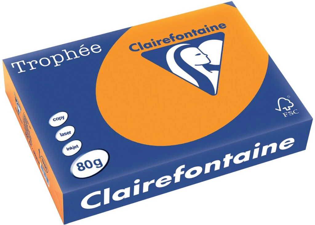 Clairefontaine Multifunktionspapier Trophée, A4, orange (EAN: 3329680176100)