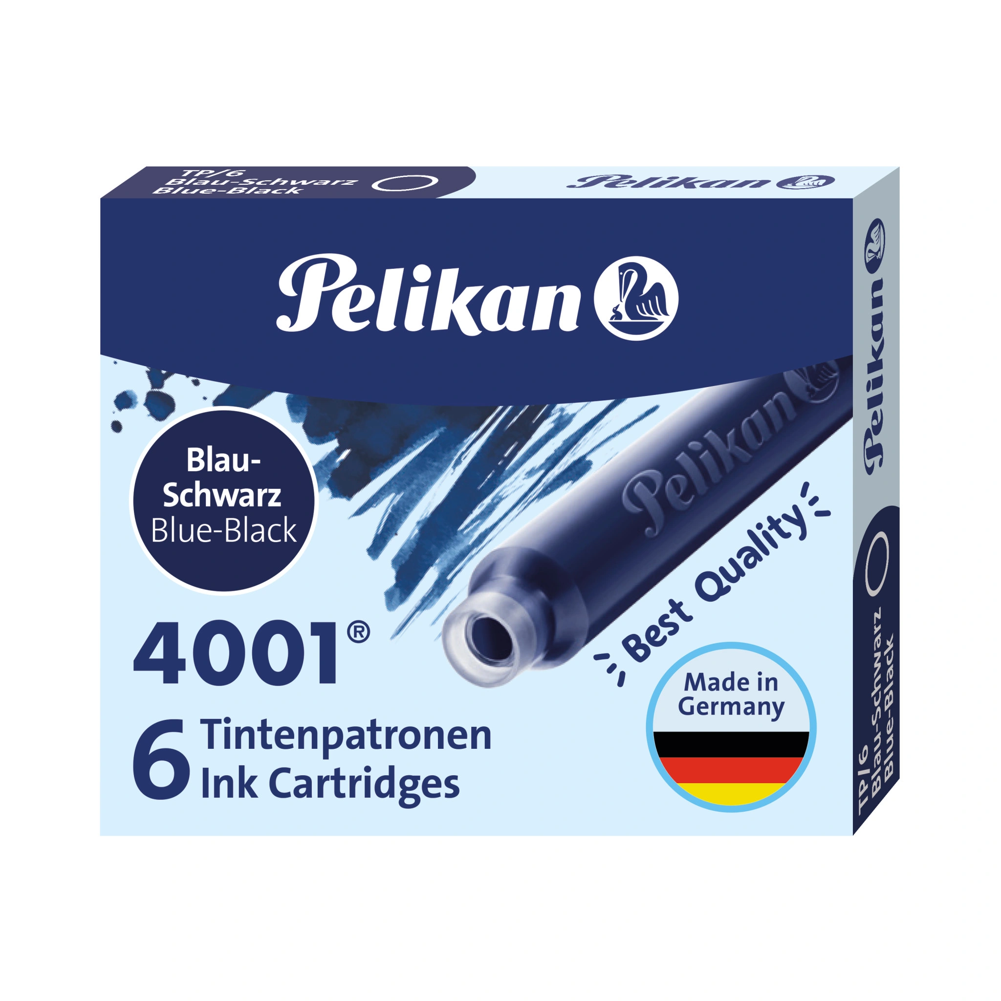 Pelikan Standard-Tintenpatronen 4001 TP/6, blau-schwarz (EAN: 4012700301185)