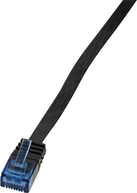 LogiLink U/UTP Flach-Patchkabel, Kat. 6, 0,25 m, schwarz (EAN: 4052792024371)