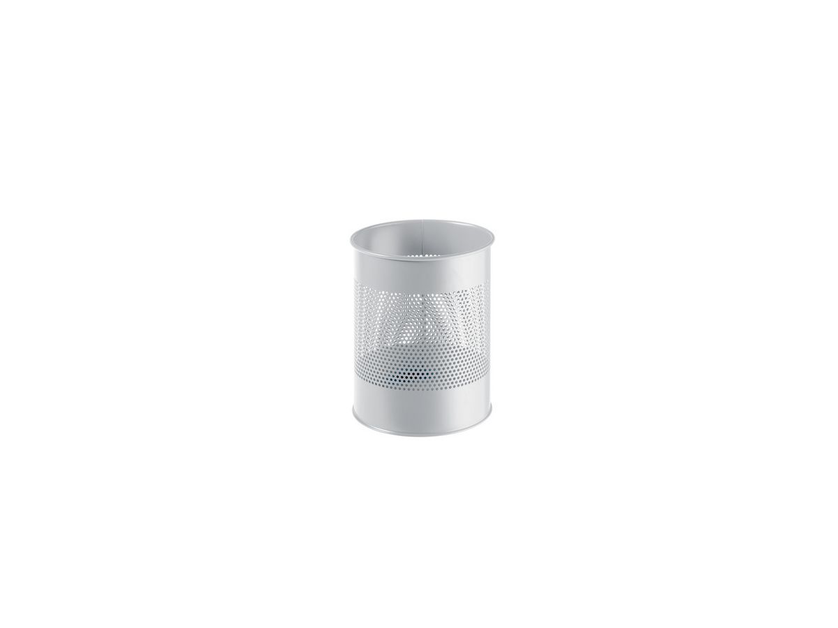 DURABLE Papierkorb METALL, rund, 15 Liter, grau (EAN: 4005546988603)