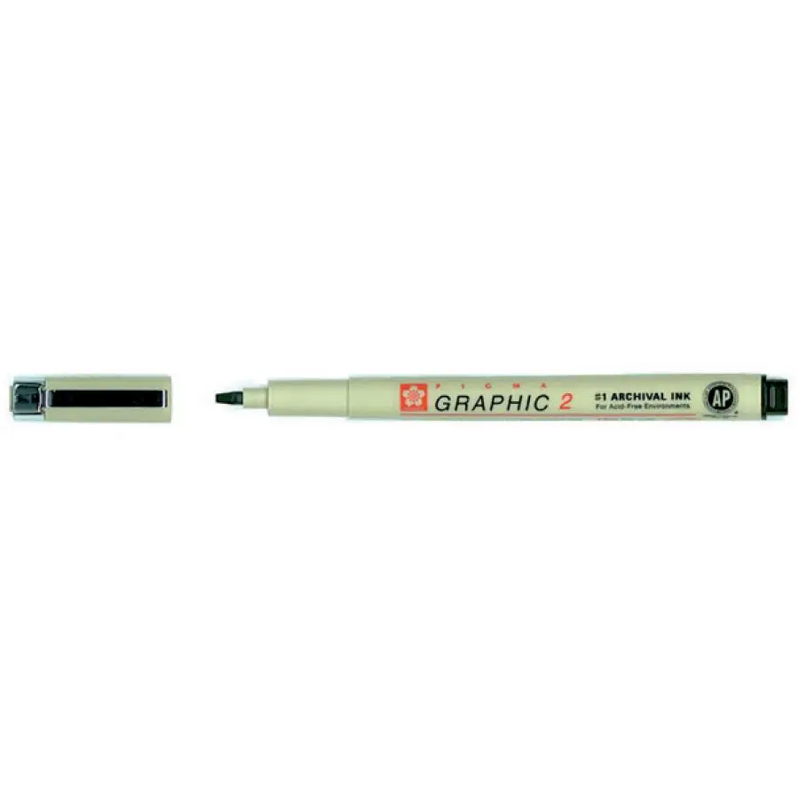 SAKURA Grafikstift PIGMA GRAPHIC 2, schwarz (EAN: 0084511366190)