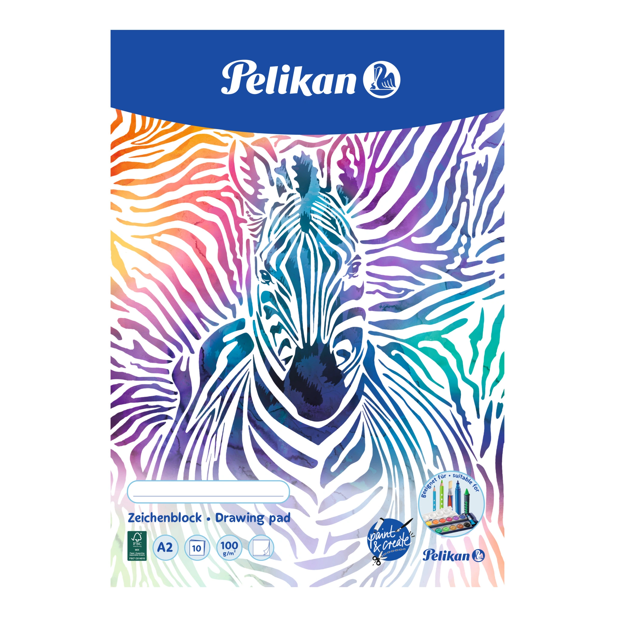 Pelikan Zeichenblock C2/10, DIN A2, 100 g/qm, 10 Blatt (EAN: 4012700137609)