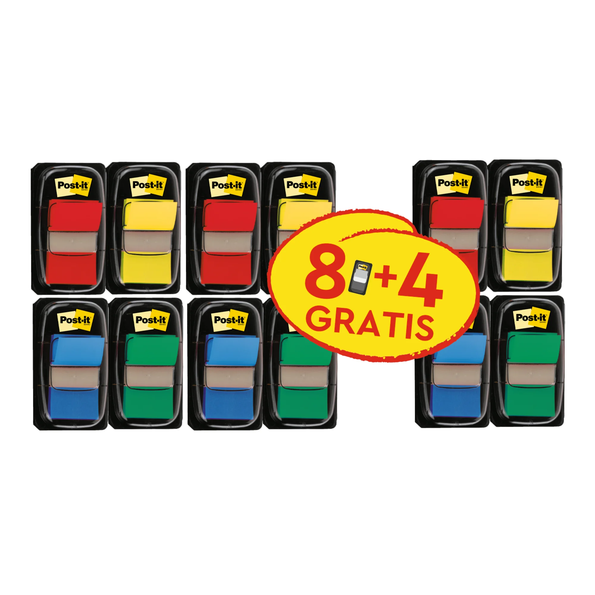 Post-it Haftmarker Index Standard, 25,4 x 43,2 mm, 8+4 (EAN: 4046719666195)