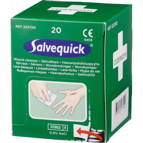 CEDERROTH Salvequick Wundreinigungstücher, 20er-Pack (EAN: 7310613237001)