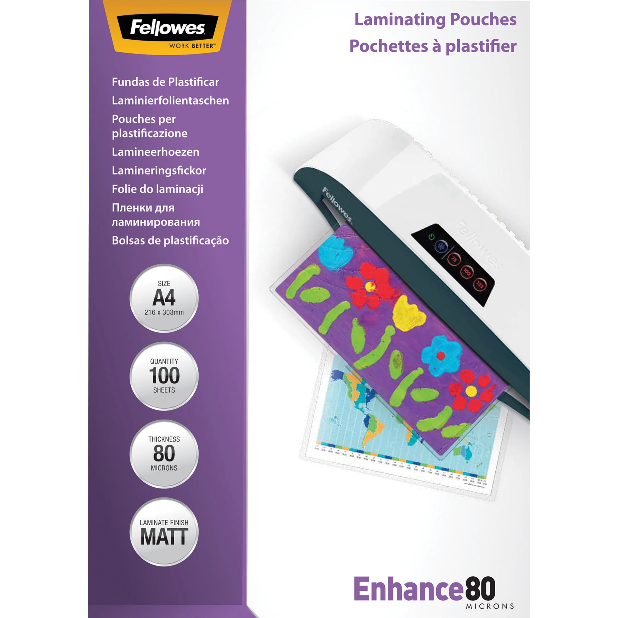 Fellowes Laminierfolientasche, DIN A4, matt, 160 mic (EAN: 0043859522330)