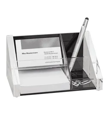 WEDO Utensilienständer "acryl exklusiv", glasklar/schwarz (EAN: 4003801858913)