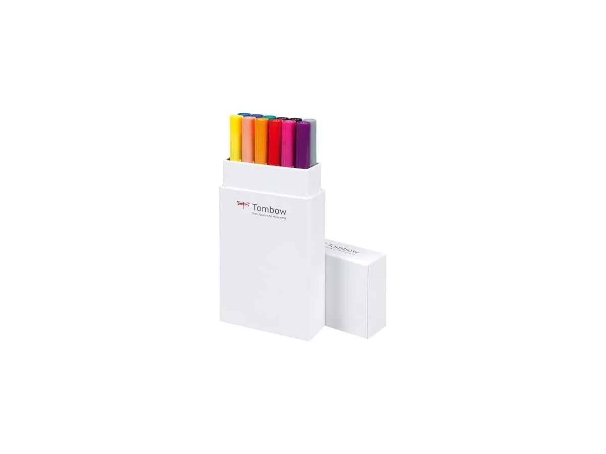 Tombow Doppelfasermaler "ABT DUAL BRUSH PEN", Primärfarben, farbig sortiert (EAN: 4003198104105)