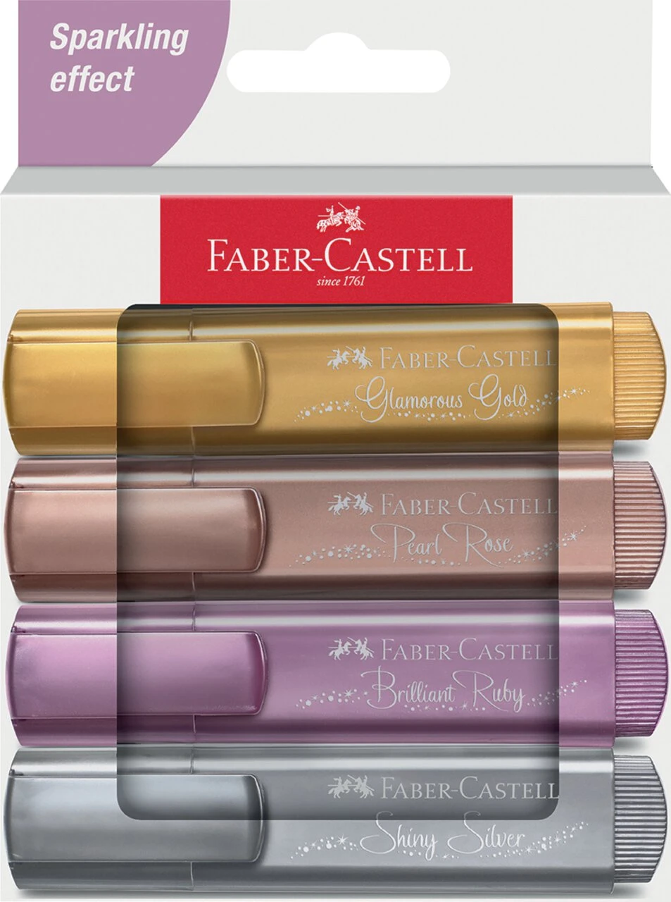 FABER-CASTELL Textmarker TEXTLINER 46 METALLIC, 4er Etui (EAN: 4005402546749)