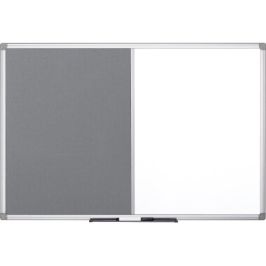 Bi-Office Kombitafel, Weißwand / Filz, grau, 600 x 450 mm (EAN: 5603750269588)