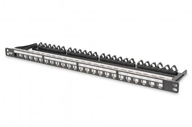 DIGITUS 19" Modular Patch Panel Kat.6A, 24 Port, schwarz (EAN: 4016032343295)