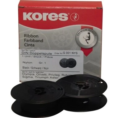 Kores Farbband, Gruppe 1, DIN DS, Nylon, schwarz (EAN: 4045257610110)