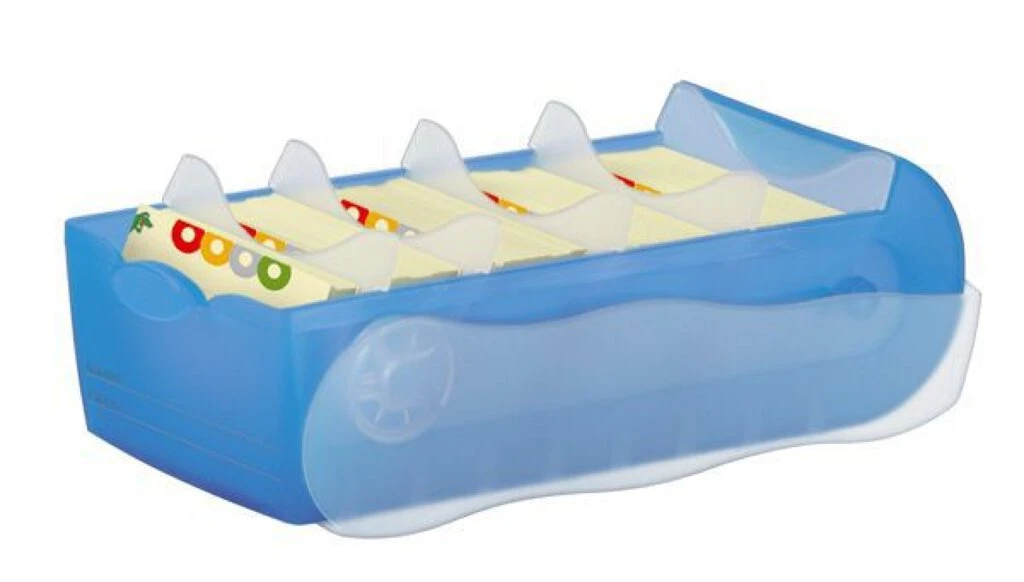HAN Lernkartei CROCO, A8 quer, blau-transluzent (EAN: 4012473998032)