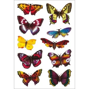 HERMA Sticker DECOR "Schmetterlinge", beglimmert, bunt bedruckt (EAN: 4008705033497)