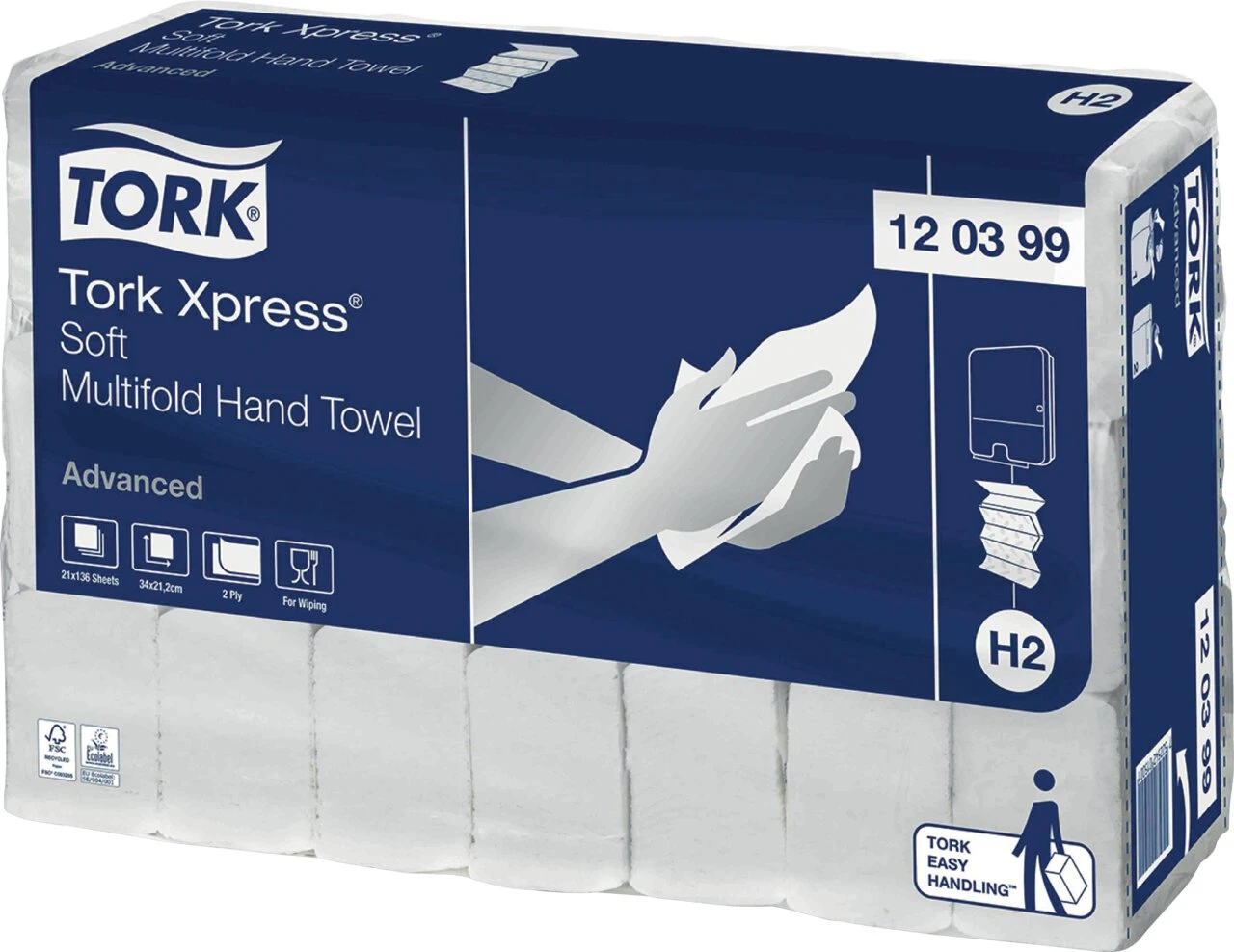 TORK Xpress Multifold-Handtuchpapier, 212 x 340 mm, W-Falz (EAN: 7322542015001)