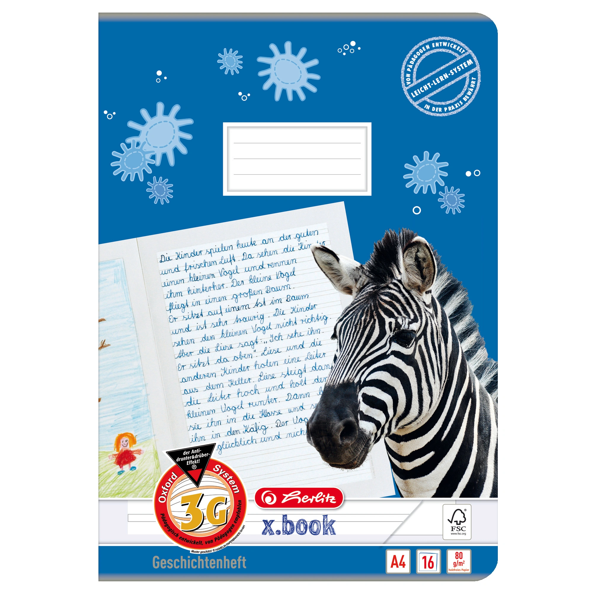 herlitz Geschichtenheft x.book, DIN A4, Lineatur 3G (EAN: 4008110045825)