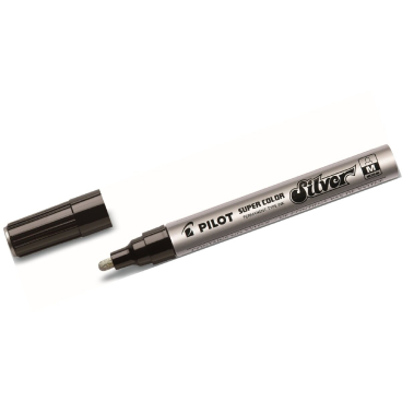 PILOT Permanent-Marker SUPER COLOR Silver, medium, silber (EAN: 4902505186066)