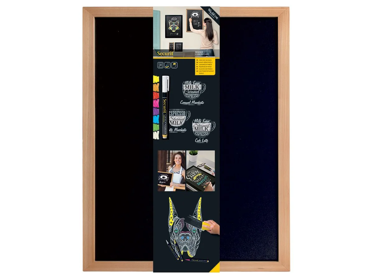 Securit Kreidetafel WOODY, mit Holzrahmen, teak (EAN: 8718226494894)