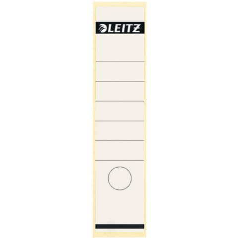 LEITZ Ordnerrücken-Etikett, 61 x 285 mm, lang, breit, weiß (EAN: 4002432302246)