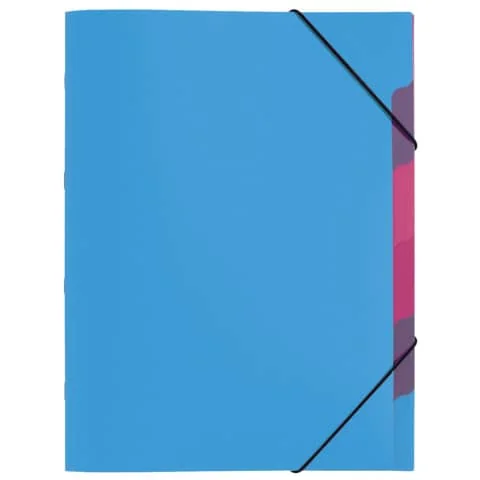 PAGNA Ordnungsmappe "Funky School", DIN A4, PP, 5 Fächer, transluzent-hellblau (EAN: 4009212041784)