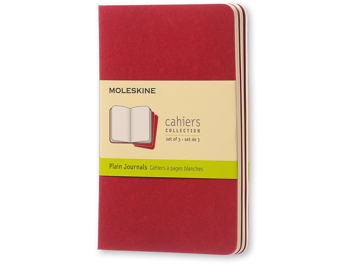 MOLESKINE Notizheft Cahier, P/A6, blanko, Karton, rot (EAN: 9788862930970)