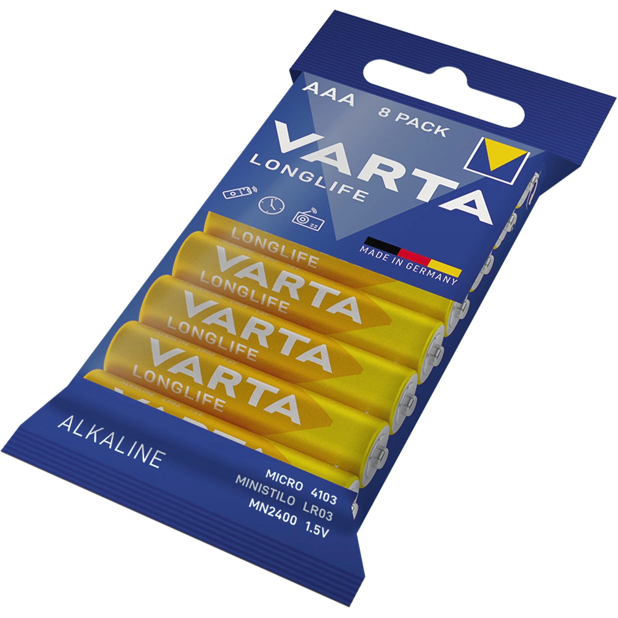 VARTA Alkaline Batterie "Longlife", Micro (AAA) (EAN: 4008496744688)