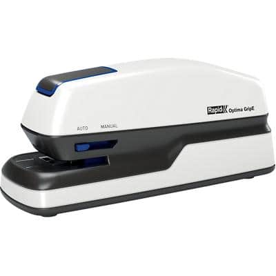 Rapid Elektrisches Heftgerät Optima GripE, weiß/grau/blau (EAN: 5028252048309)