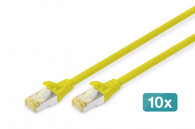 DIGITUS Patchkabel, Kat. 6A, S/FTP, 2,0 m, gelb, Set (EAN: 4016032469209)