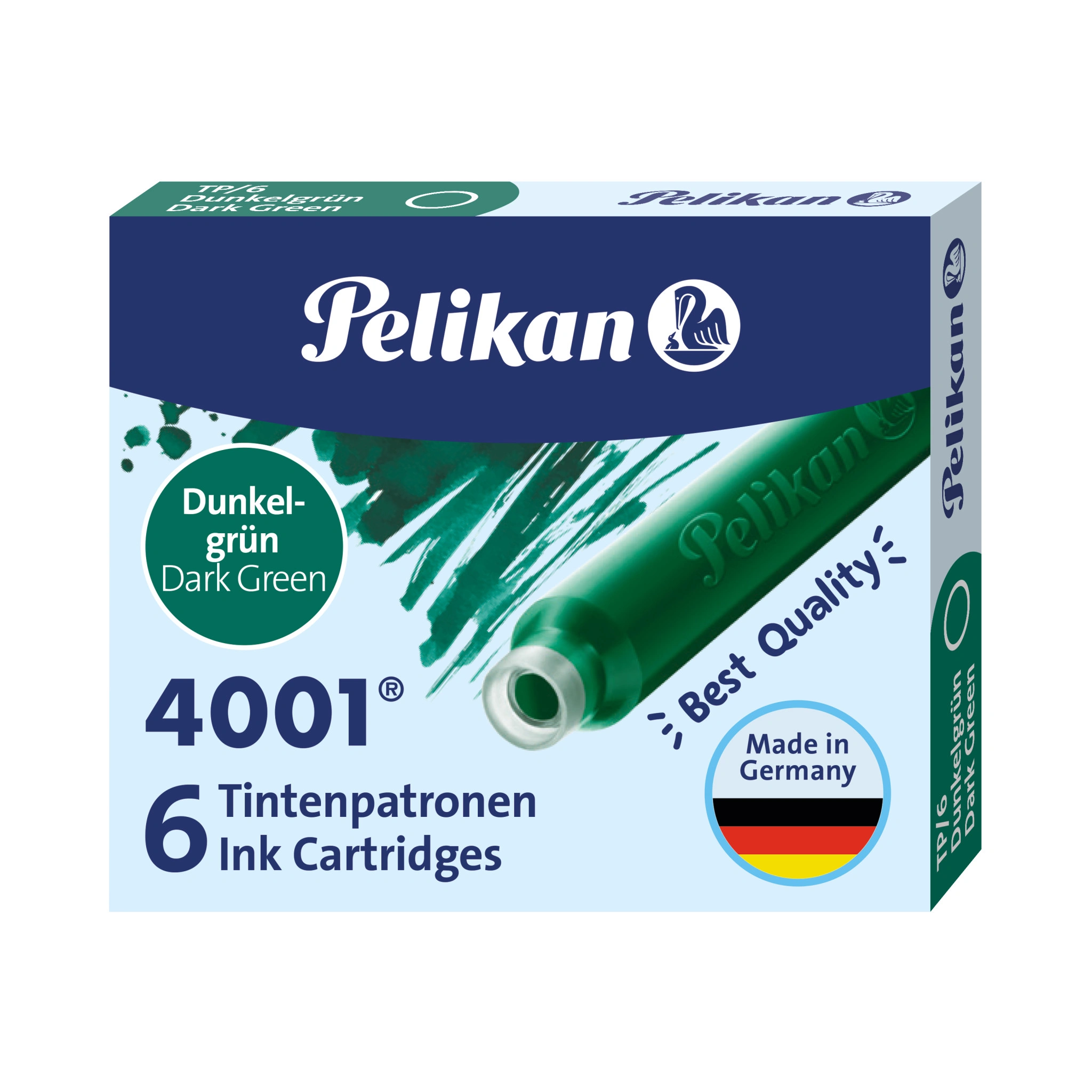 Pelikan Standard-Tintenpatronen 4001 TP/6, dunkelgrün (EAN: 4012700300089)