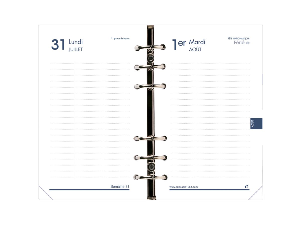 QUO VADIS Recharge Timer 17, 1 jour par page, 2026/2027 (EAN: 3371010119004)