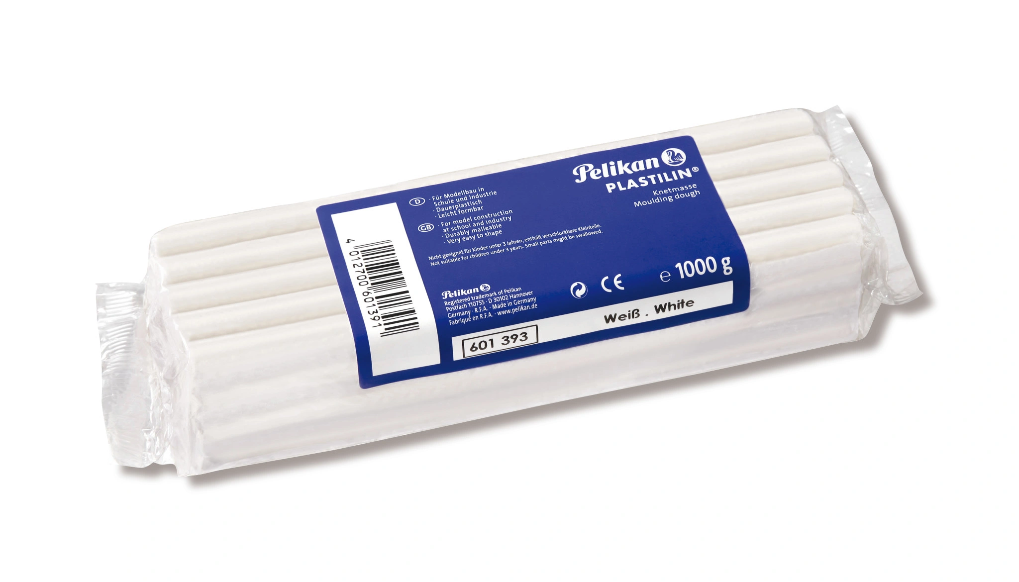 Pelikan Qualitäts-Knetmasse Plastilin, weiß (EAN: 4012700601391)