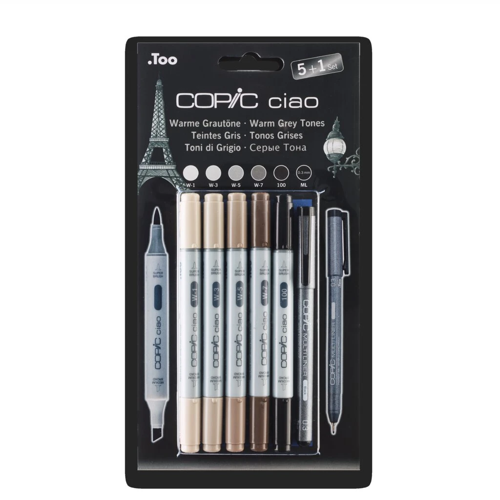 COPIC Marker ciao, 5+1 Set "Warm grey tones" (EAN: 4013695261737)
