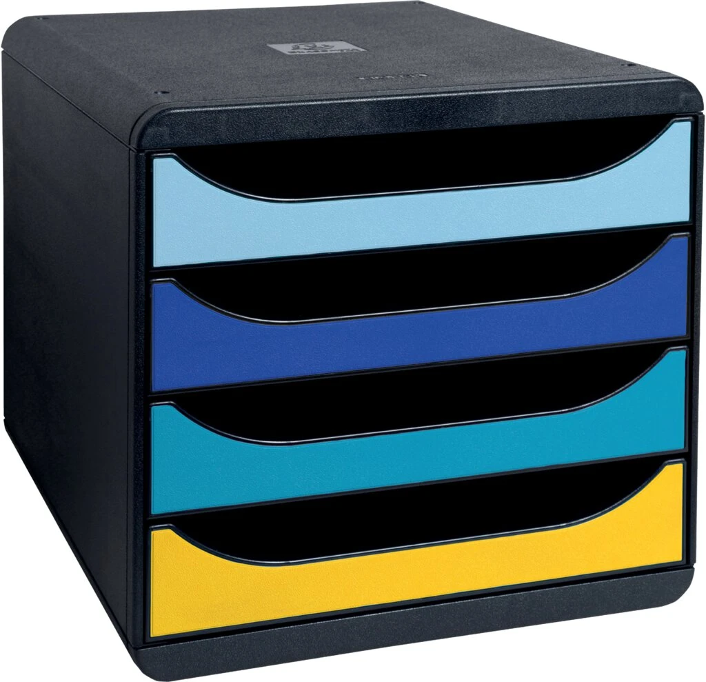 EXACOMPTA Schubladenbox BIG-BOX Bee Blue, 4 Schübe (EAN: 9002490310424)