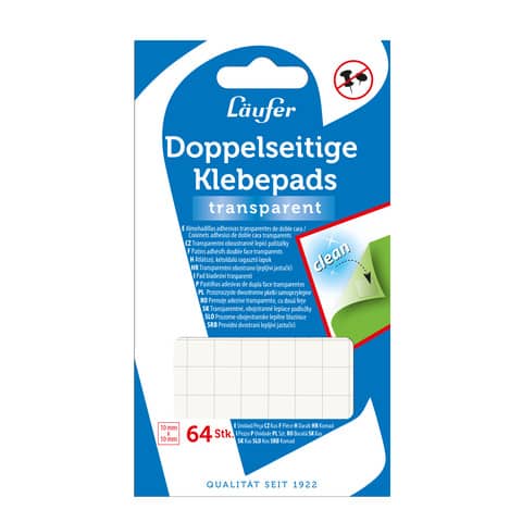Läufer Klebepads, wieder ablösbar, transparent (EAN: 4006677991500)
