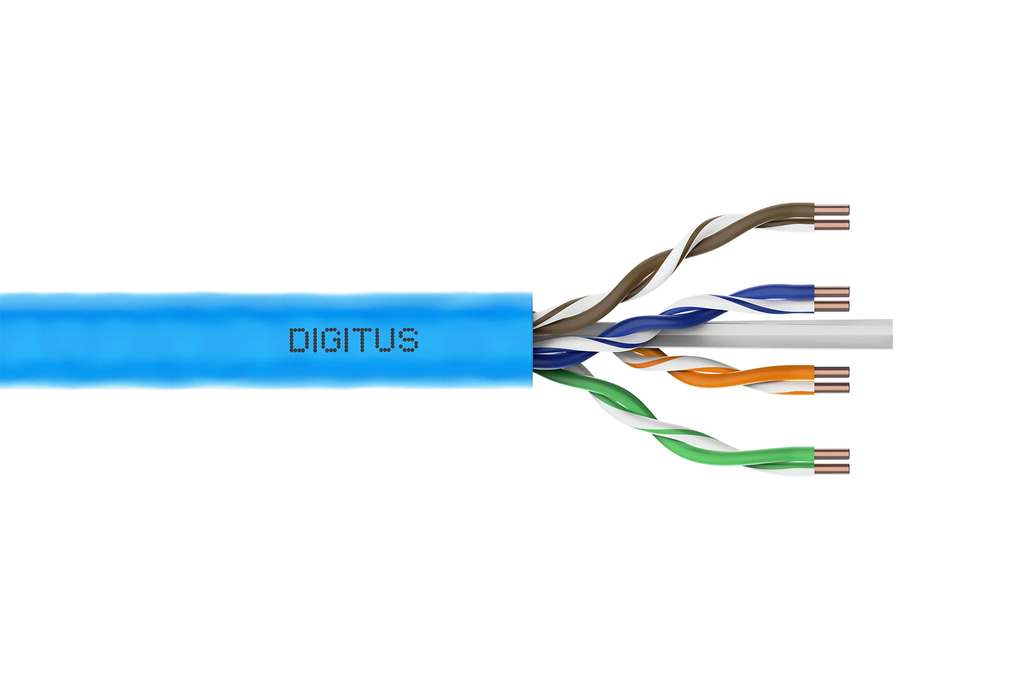 DIGITUS Installationskabel Kat. 6a, U-UTP, 305 m Ring, blau (EAN: 4016032344100)