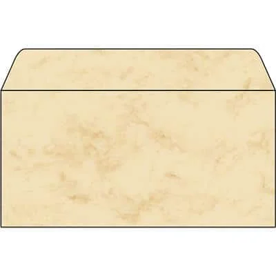 sigel Umschlag, DIN lang, 90 g/qm, gummiert, Marmor beige (EAN: 4004360934735)