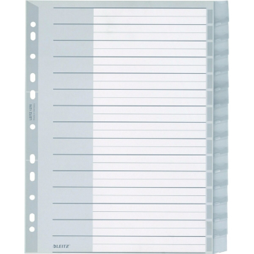 LEITZ Kunststoff-Register, blanko, A4 Überbreite, 15-teilig (EAN: 4002432301775)