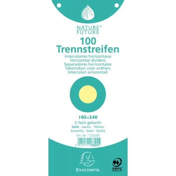 EXACOMPTA Trennstreifen Premium, 105 x 240 mm, gelb (EAN: 4015171133255)