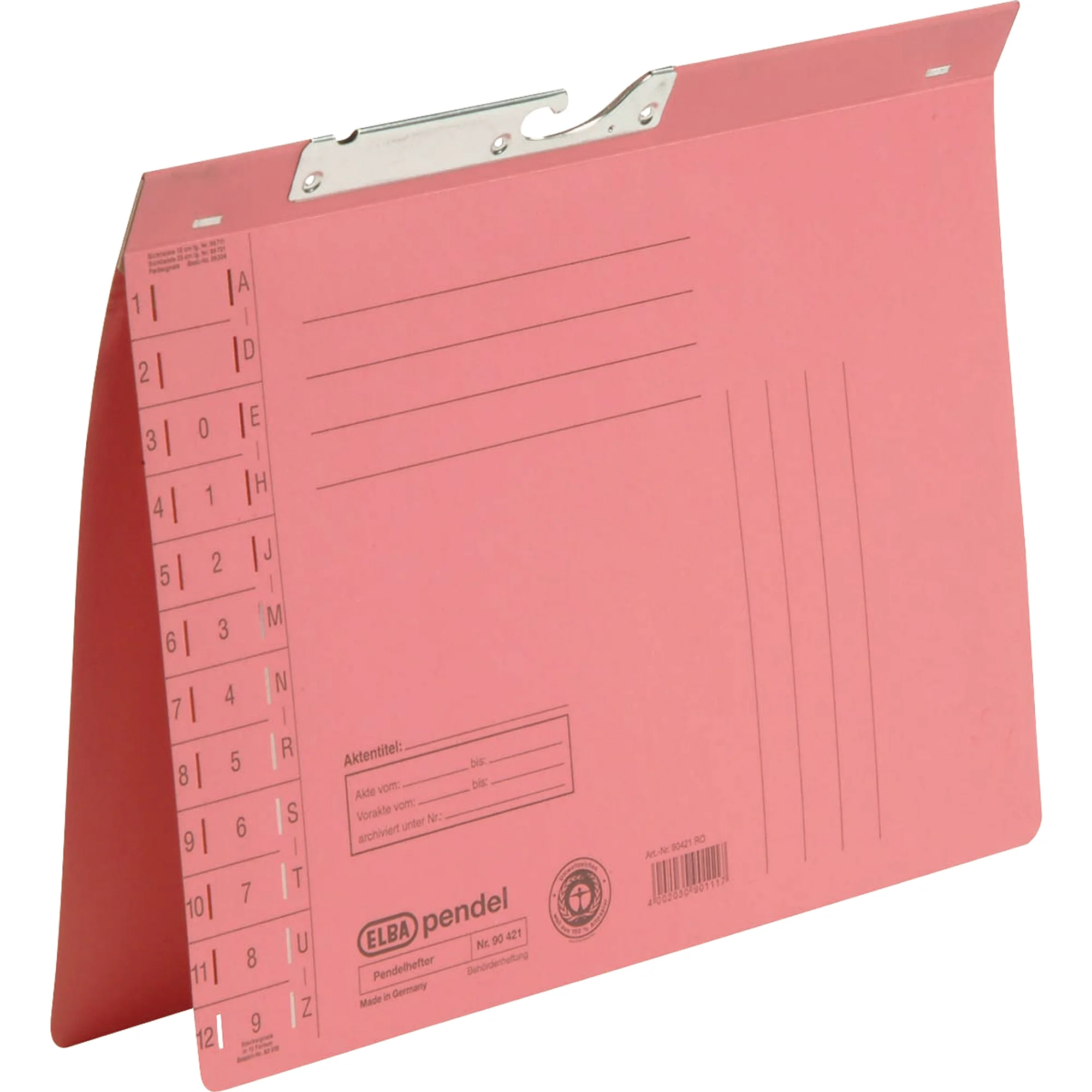 ELBA Pendelhefter, DIN A4, Manilakarton, 250 g/qm, rot (EAN: 4002030901117)