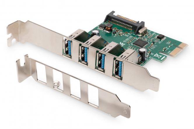 DIGITUS USB 3.0 PCI-Express Karte, 4 Port, 5 GBit/Sek. (EAN: 4016032448082)