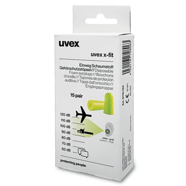 uvex Einweg-Gehörschutzstöpsel x-fit, lime (EAN: 4031101728063)