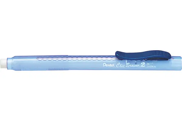 Pentel Radierstift ClicEraser2 ZE11T, blau-transparent (EAN: 3474374110028)