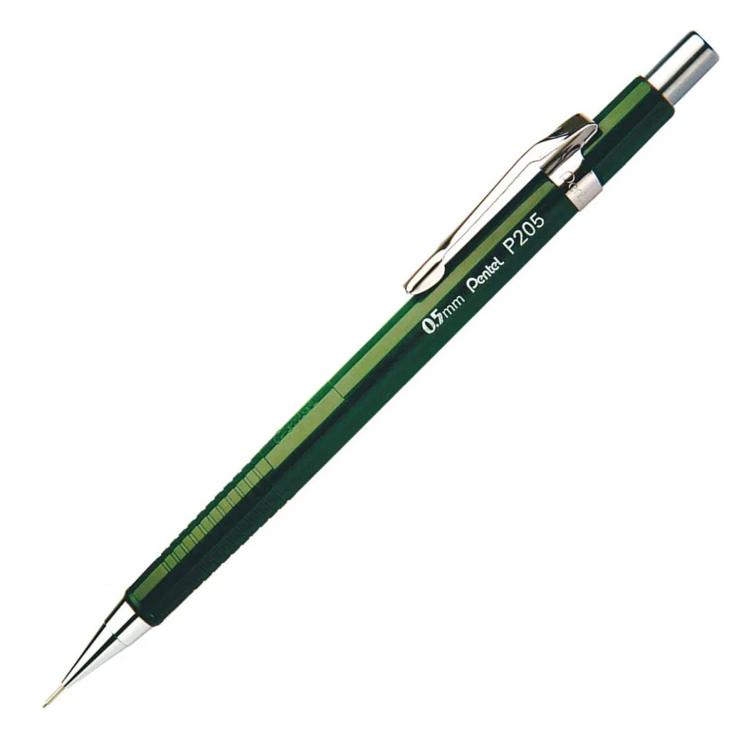 Pentel Druckbleistift P205, grün, Minenstärke: 0,5 mm (EAN: 3474372205047)